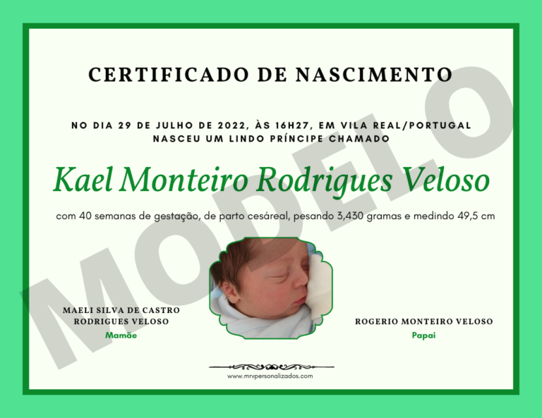 Certificado de Nascimento