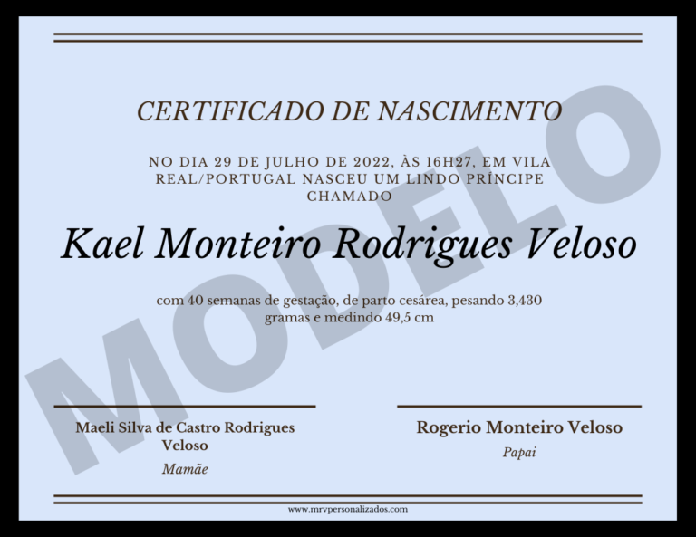 Certificado de Nascimento